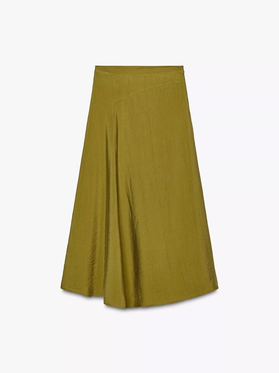 Zara Dresses & Skirts - Zara Olive Green Asymmetric Midi Skirt